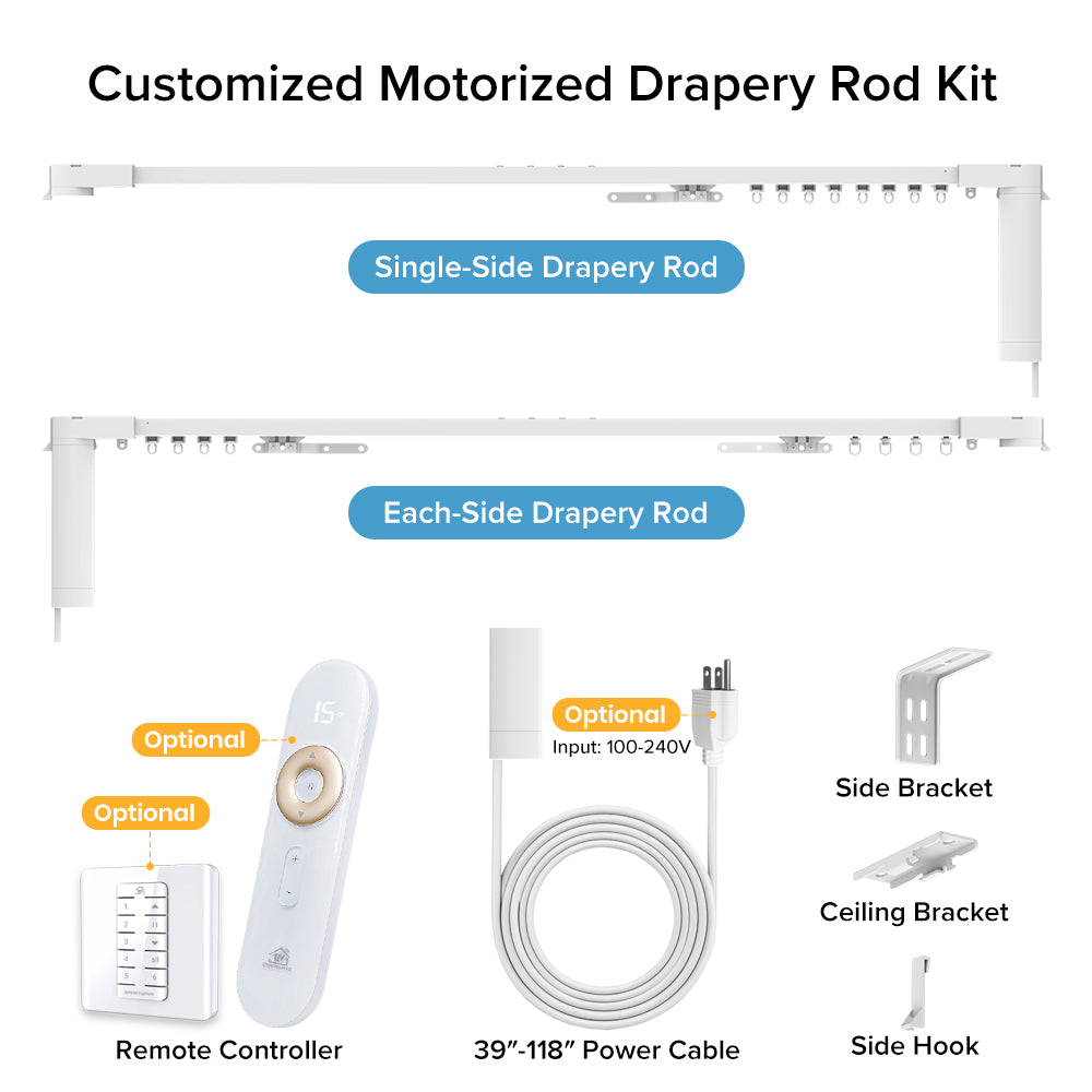 SmartWave Motorized Drapery Rod Kit